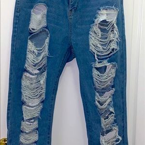 Woman plus size jeans